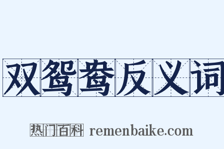 双鸳鸯反义词是什么意思的图片